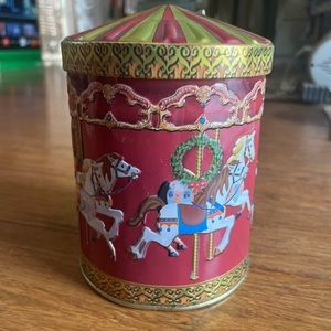 Carousel Music box, tin Storage